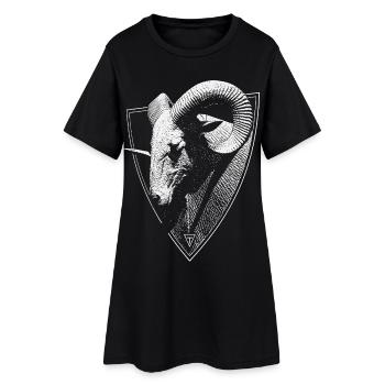 La tête de Ram dans les armoiries - Robe T-shirt Femme - noir - Devant