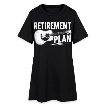 Retirement Plan Guitar - Women’s T-Shirt Dress - black - Front