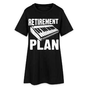 Retirement Plan Piano Keyboard - Women’s T-Shirt Dress - black - Front