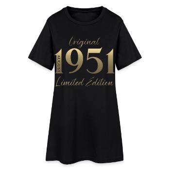 Don du 75e anniversaire Original août 1951 - Robe T-shirt Femme - noir - Devant