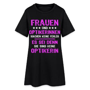 Optikerin Sprüche - Frauen T-Shirt-Kleid - Schwarz - Vorne