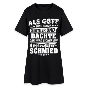 Schmied - Frauen T-Shirt-Kleid - Schwarz - Vorne