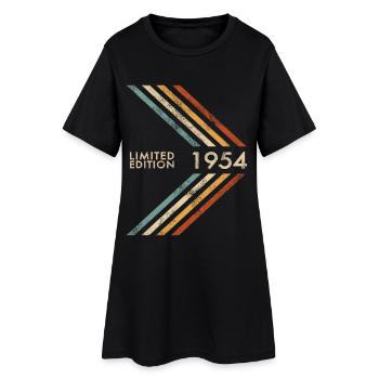 1954 Limited Edition Geburtstag Herren Damen Retro - Frauen T-Shirt-Kleid - Schwarz - Vorne