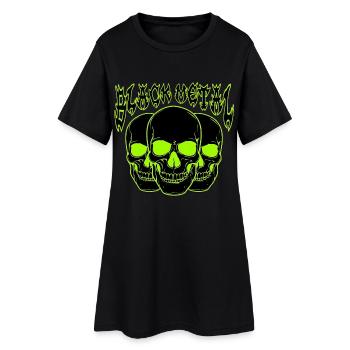 Neon Skull Trio Black Metal - Women’s T-Shirt Dress - black - Front