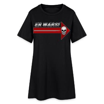 Düsterer Schädelpfeil mit Stab Er Wars - Frauen T-Shirt-Kleid - Schwarz - Vorne