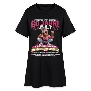 Lustiges 60 Geburtstag Funshirt Oma Geschenk Humor - Frauen T-Shirt-Kleid - Schwarz - Vorne