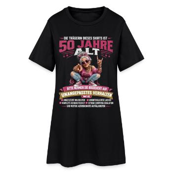 Lustiges 50 Geburtstag Funshirt Oma Geschenk Humor - Frauen T-Shirt-Kleid - Schwarz - Vorne
