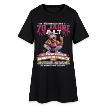 Lustiges 70 Geburtstag Funshirt Oma Geschenk Humor - Frauen T-Shirt-Kleid - Schwarz - Vorne