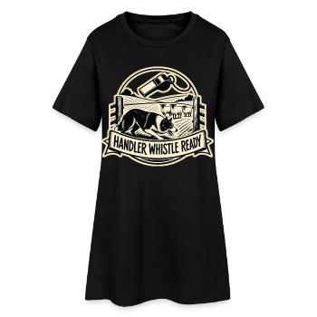 HANDLER WHISTLE READY Hund - Frauen T-Shirt-Kleid - Schwarz - Vorne