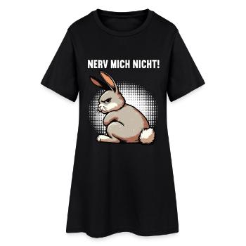 Annoy Me Not Rabbit Bunny Bunny Long Eared - Women’s T-Shirt Dress - black - Front