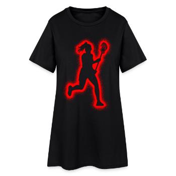 Lacrosse Players Women Kids Lacrosse Girls - Women’s T-Shirt Dress - black - Front