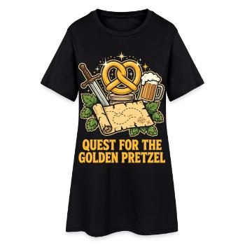 Quest For The Golden Pretzel - Women’s T-Shirt Dress - black - Front