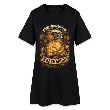 Georgia Georgians Tbilisi Sakartvelo Khachapuri - Women’s T-Shirt Dress - black - Front