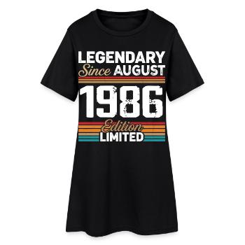 Legendary Since August 1986 Vintage Retro - Women’s T-Shirt Dress - black - Front