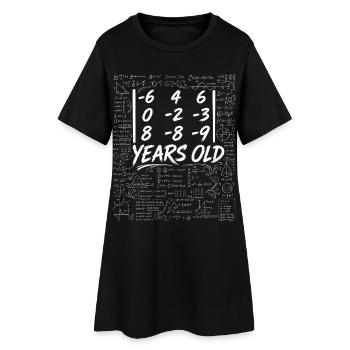 36e Anniv. Déterminant Matrice Math Geek Drôle - Robe T-shirt Femme - noir - Devant
