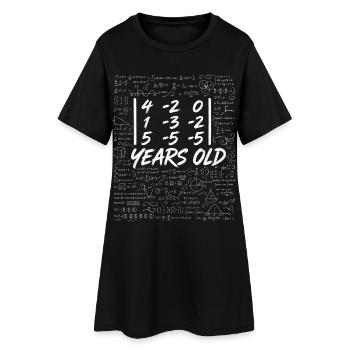 30th Anniv. Determinant Matrix Math Geek Funny - Women’s T-Shirt Dress - black - Front