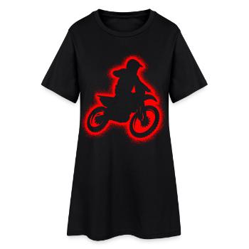 Dirt Bike Motorrad Herren Jungen Motocross Kinder - Frauen T-Shirt-Kleid - Schwarz - Vorne
