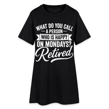 Retirement Plan Guitar - Frauen T-Shirt-Kleid - Schwarz - Vorne
