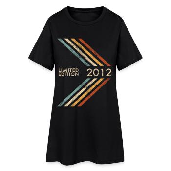 2012 Limited Edition Geburtstag Mädchen und Jungen - Frauen T-Shirt-Kleid - Schwarz - Vorne