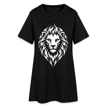 Lion Tribal Tattoo Style - Women’s T-Shirt Dress - black - Front
