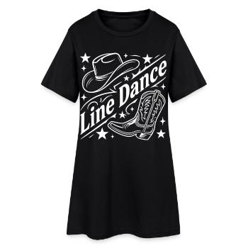 Line Dance Cowboy Flair - Women’s T-Shirt Dress - black - Front