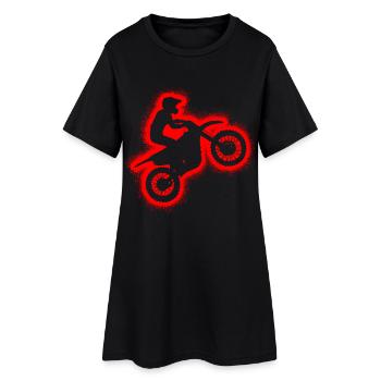 Dirt Bike Motorcycle Boys Men's Motocross Kids - Women’s T-Shirt Dress - black - Front