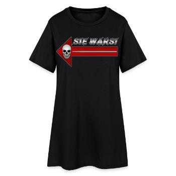 Skull Pfeil Parodie Design Sie wars - Frauen T-Shirt-Kleid - Schwarz - Vorne