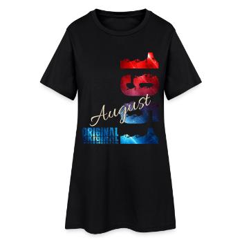 Don du 75e anniversaire Original août 1951 - Robe T-shirt Femme - noir - Devant