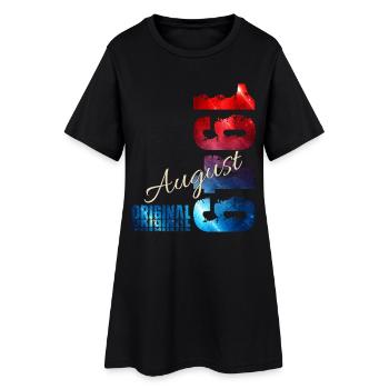 77th Birthday Gift Original August 1949 - Women’s T-Shirt Dress - black - Front