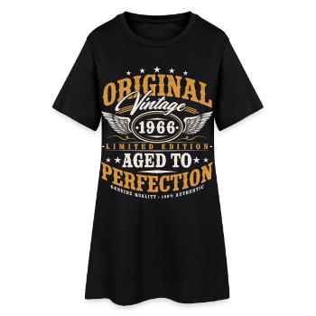 Original 1966 Jahrgang Vintage Geburtstag Geschenk - Frauen T-Shirt-Kleid - Schwarz - Vorne