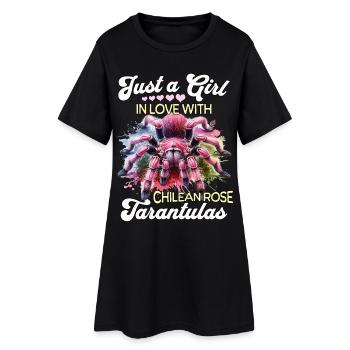 Mädchen Chile Vogelspinne - Frauen T-Shirt-Kleid - Schwarz - Vorne