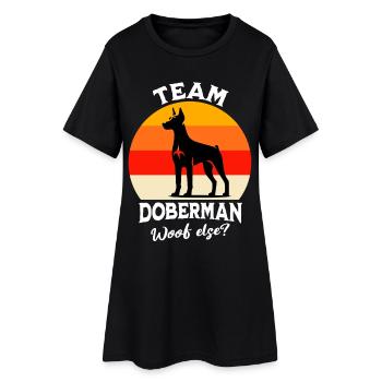 Team Doberman - Women’s T-Shirt Dress - black - Front