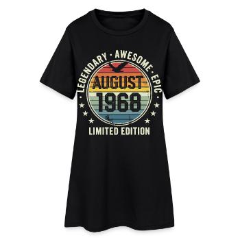Légendaire Août 1968 Anniversaire Vintage Rétro - Robe T-shirt Femme - noir - Devant