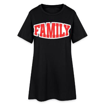 Family - Women’s T-Shirt Dress - black - Front