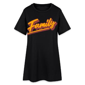 Family - Women’s T-Shirt Dress - black - Front
