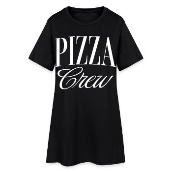 Pizza Crew - Frauen T-Shirt-Kleid - Schwarz - Vorne