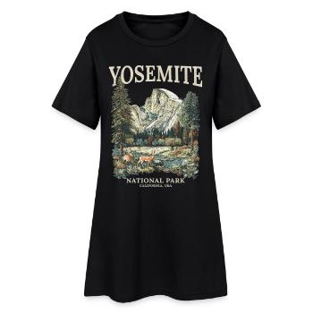 Yosemite National Park Souvenir - Women’s T-Shirt Dress - black - Front