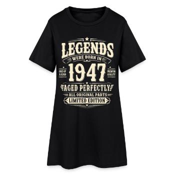 79. Geburtstag Geschenk Mann 1947 Vintage Retro - Frauen T-Shirt-Kleid - Schwarz - Vorne