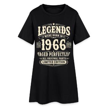 60. Geburtstag Geschenk Mann 1966 Vintage Retro - Frauen T-Shirt-Kleid - Schwarz - Vorne