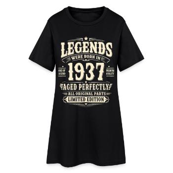 89. Geburtstag Geschenk Mann 1937 Vintage Retro - Frauen T-Shirt-Kleid - Schwarz - Vorne
