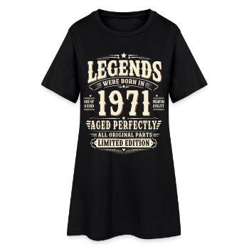 55. Geburtstag Geschenk Mann 1971 Vintage Retro - Frauen T-Shirt-Kleid - Schwarz - Vorne