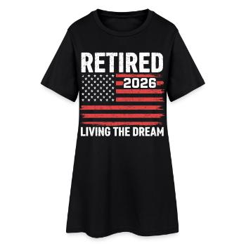 Retired 2026 Living The Dream - Women’s T-Shirt Dress - black - Front