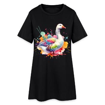 Le motif d’Emdengan - Robe T-shirt Femme - noir - Devant