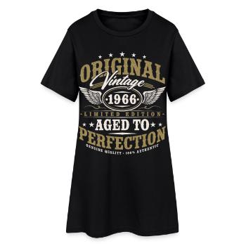 Original 1966 Jahrgang Vintage Geburtstag Geschenk - Frauen T-Shirt-Kleid - Schwarz - Vorne