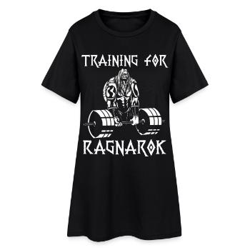 Training für Ragnarök - Frauen T-Shirt-Kleid - Schwarz - Vorne