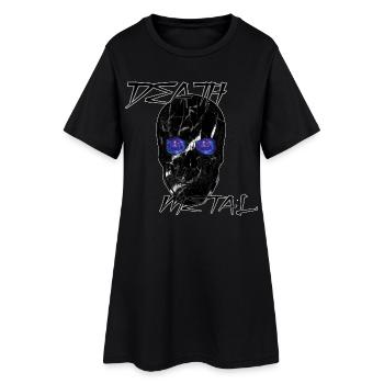 Galaxy Death Metal Skull - Women’s T-Shirt Dress - black - Front