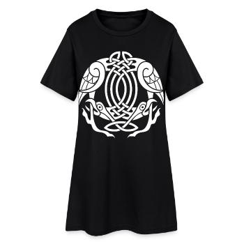 Celtic Eagles (White) - Women’s T-Shirt Dress - black - Front