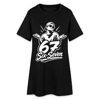67 Six seven | Vintage Hands Logo - Women’s T-Shirt Dress - black - Front