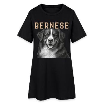 Bernese Mountain Dog Vintage - Women’s T-Shirt Dress - black - Front