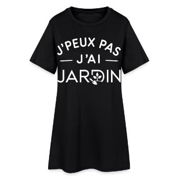 Jardin Humour Cadeau Amoureux du Jardinage - Robe T-shirt Femme - noir - Devant
